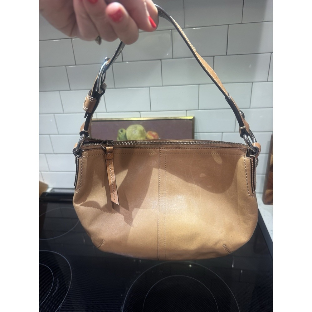 1 / 7 Vintage Y2K Coach Hobo Brown Leather Shoulder Bag